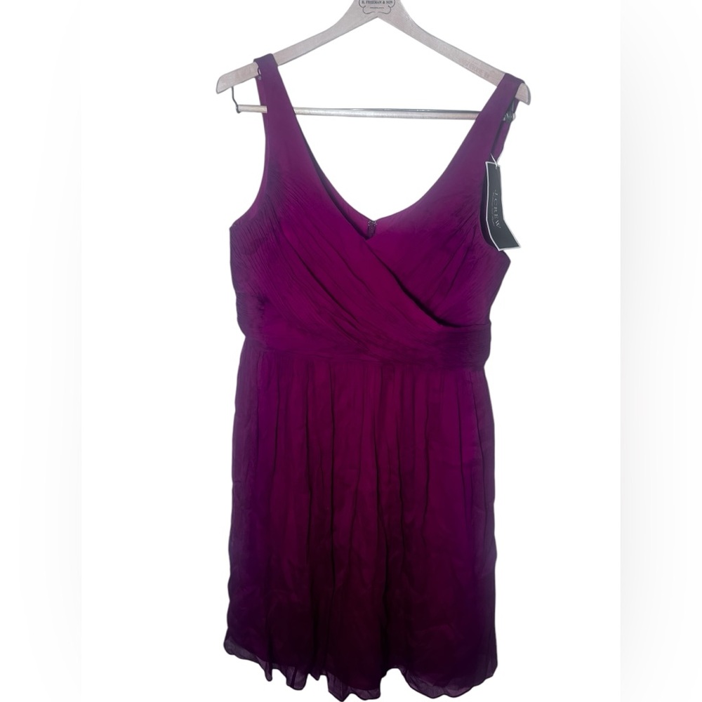 NEW Women's JCrew Heidi Dress Style 93100 Silk Chiffon 16 WBE color